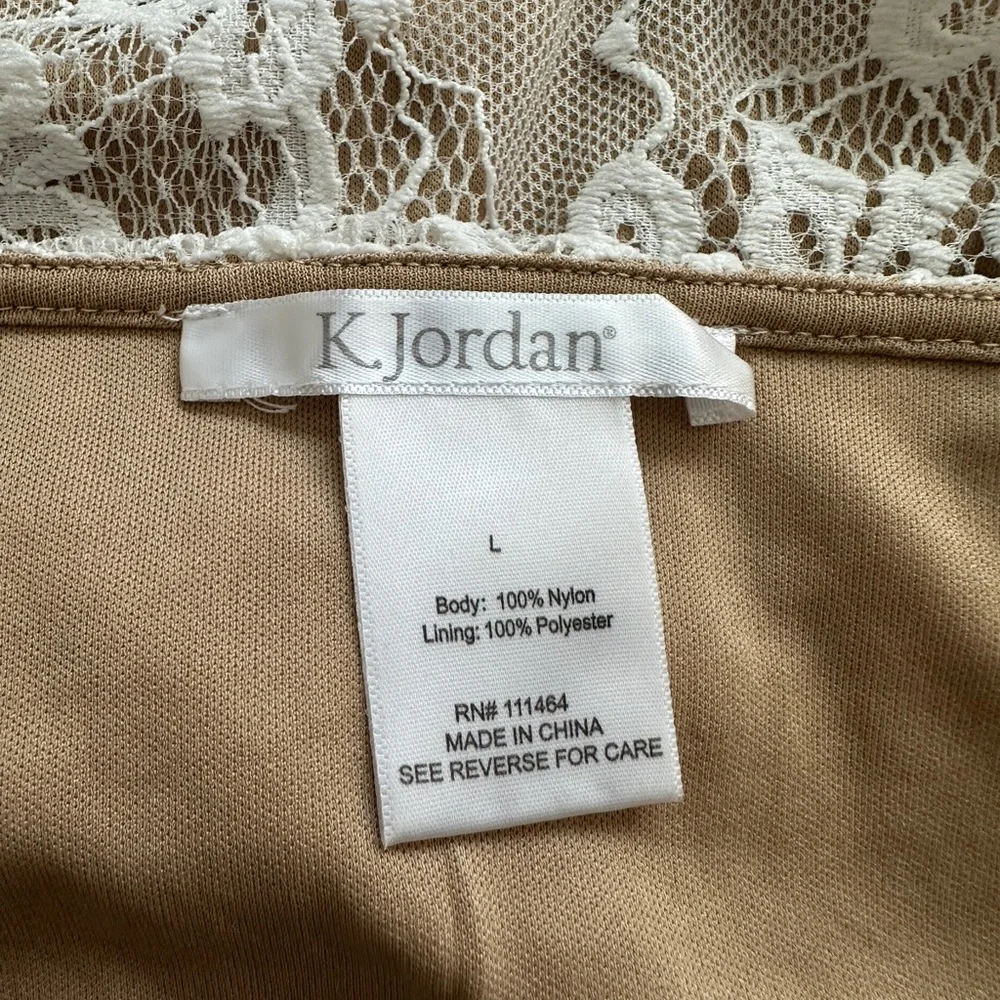K. Jordan Ivory Lace Blouse/Top. Size Large - Picture 3 of 5